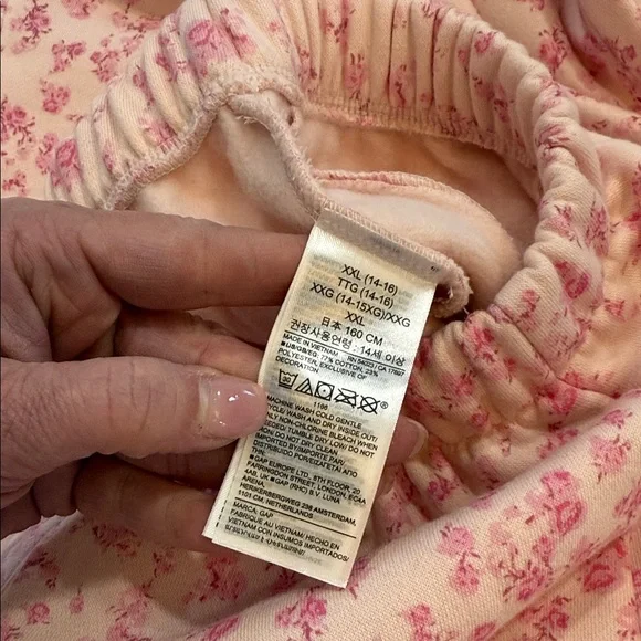 NWT GAP x Love Shack Fancy Pink Floral Hoodie and Joggers Sz XXL - Picture 11 of 13